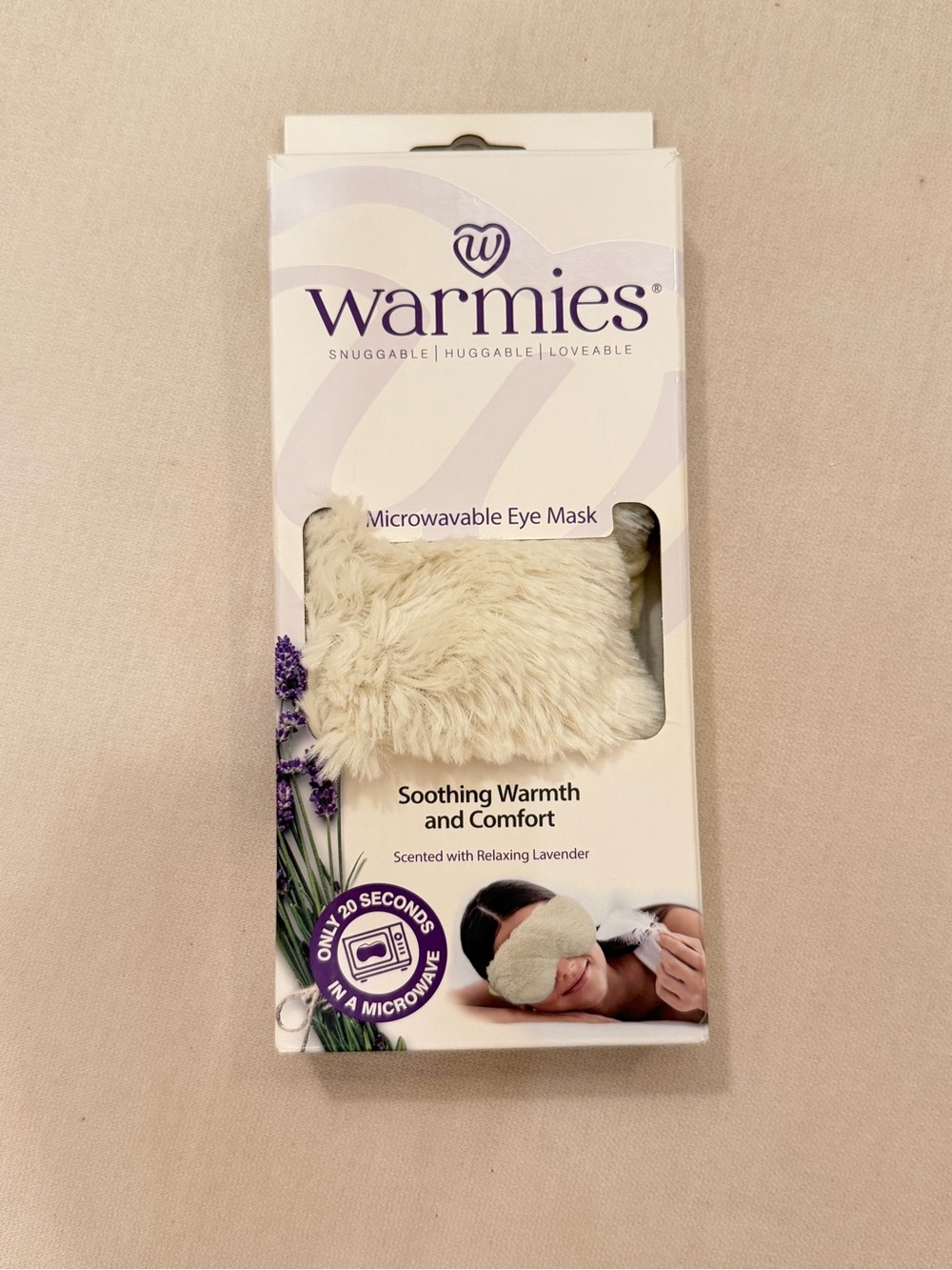Warmies Microwavable Eye Mask - Cream Fur